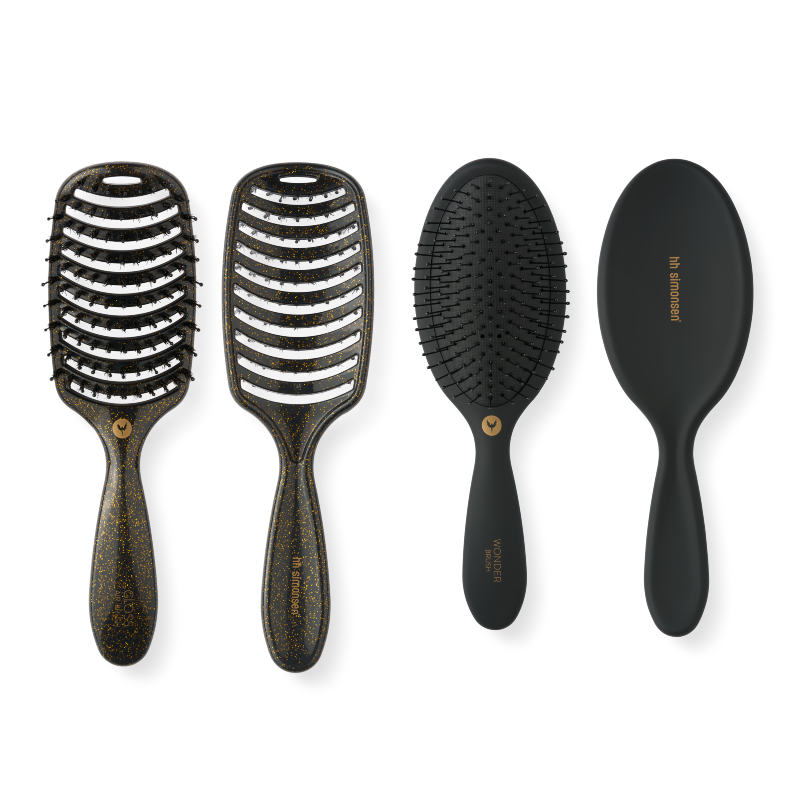 HH Simonsen Wonder & Gloss Air Brush – Black Gold – produktbillede af børstesættet