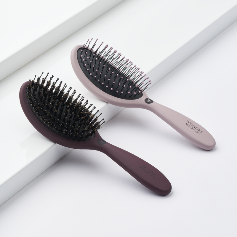 HH Simonsen Midi Wonder & Gloss Brush – Huckleberry – børstesæt